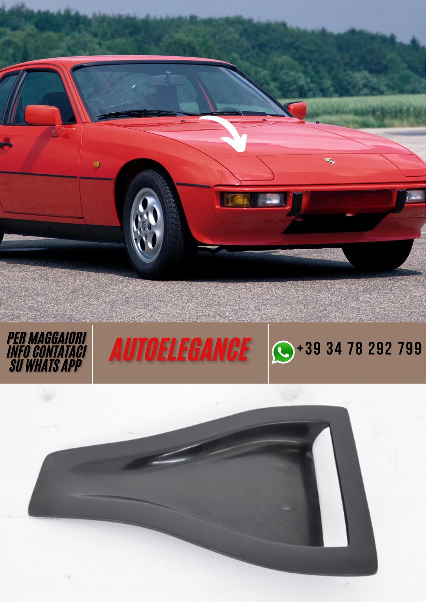 ❤️Cofano aspirazione PORSCHE 924❤️