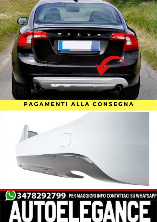 ❤️Spoiler paraurti posteriore ver 2  ADATTO  PER VOLVO V60 S60❤️