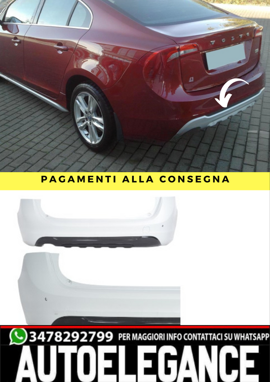 ❤️Spoiler paraurti posteriore ver 1  ADATTO  PER VOLVO V60 S60❤️