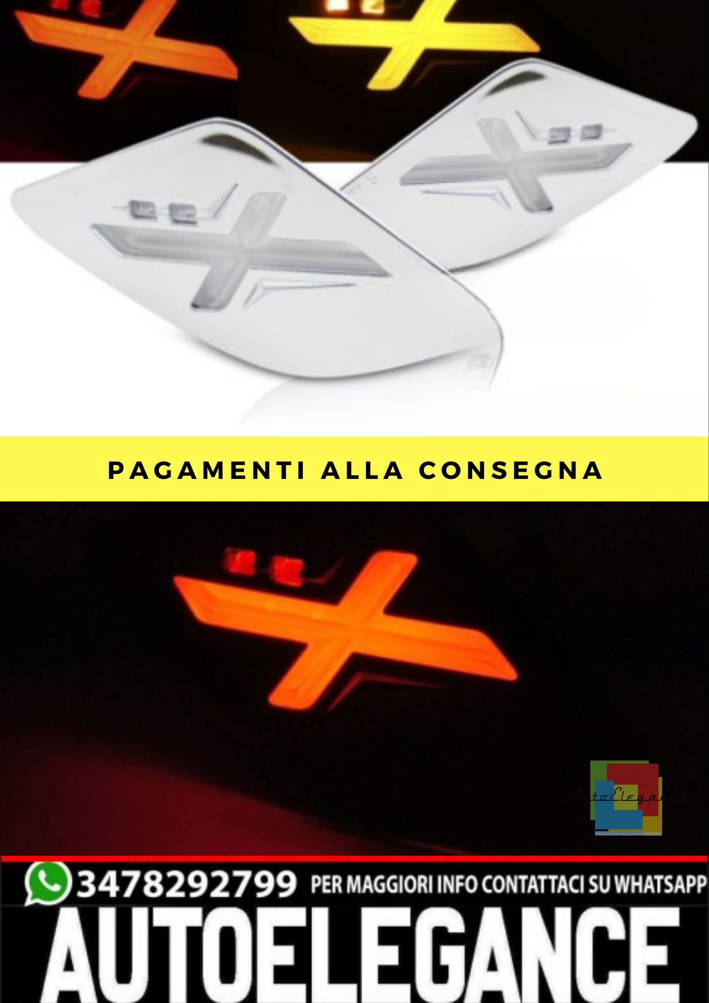 INDICATORE POSTERIORE CROMATA LED adatta per VESPA GTS / GTV 300cc