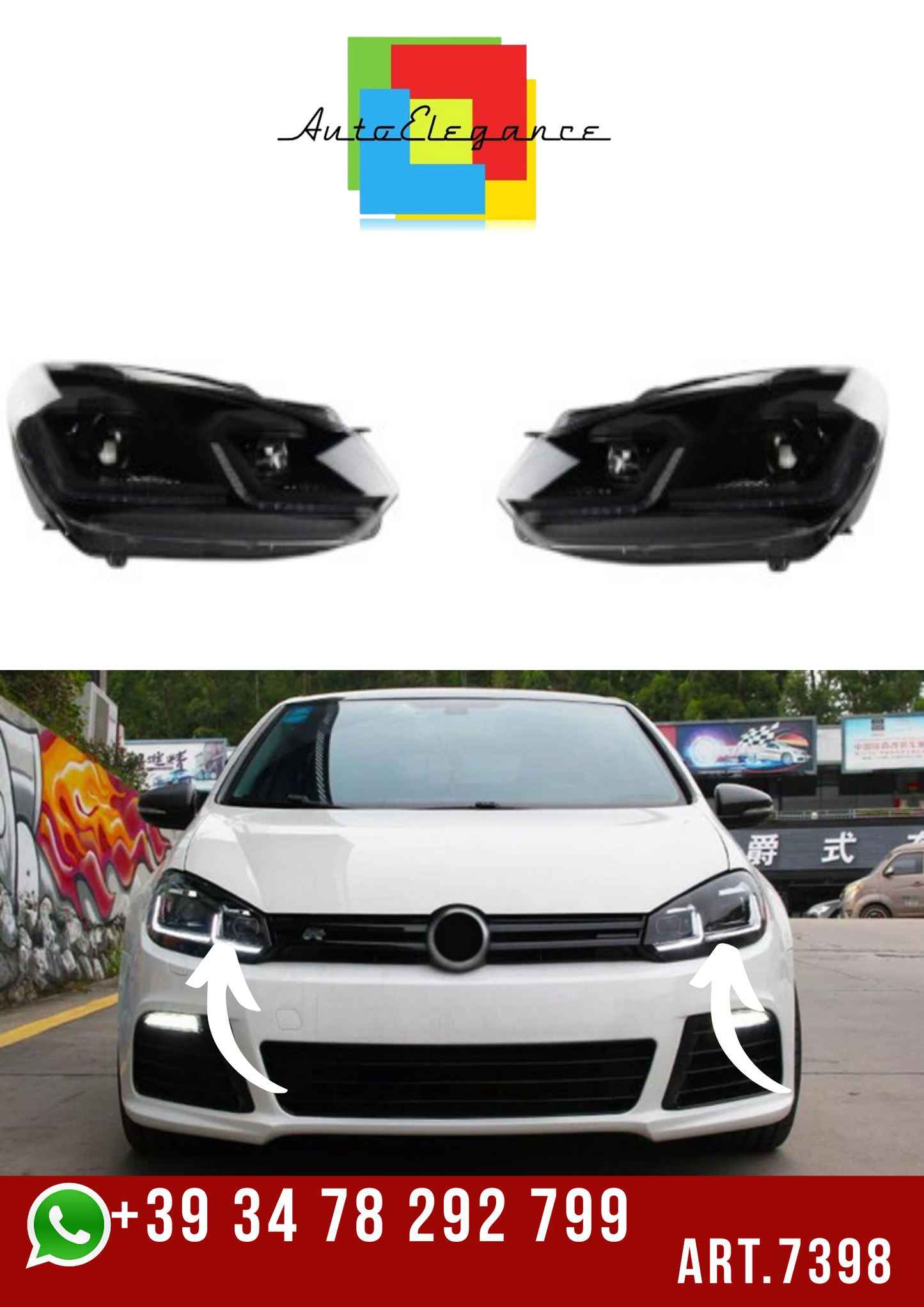 ART.7398  FARI  ANTERIORI VW GOLF 6 2009-2012