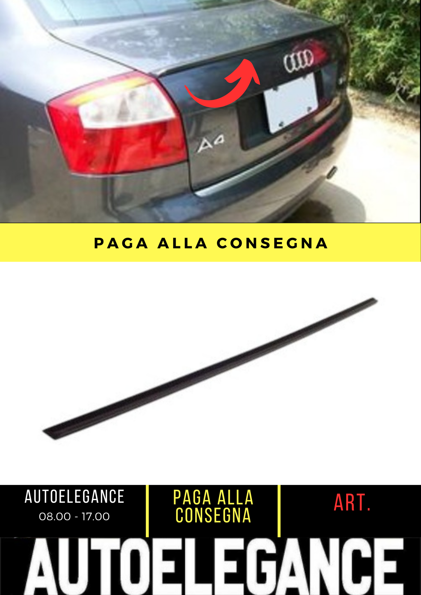 💕 REAR SPOILER SUITABLE FOR AUDI A4 B6💕