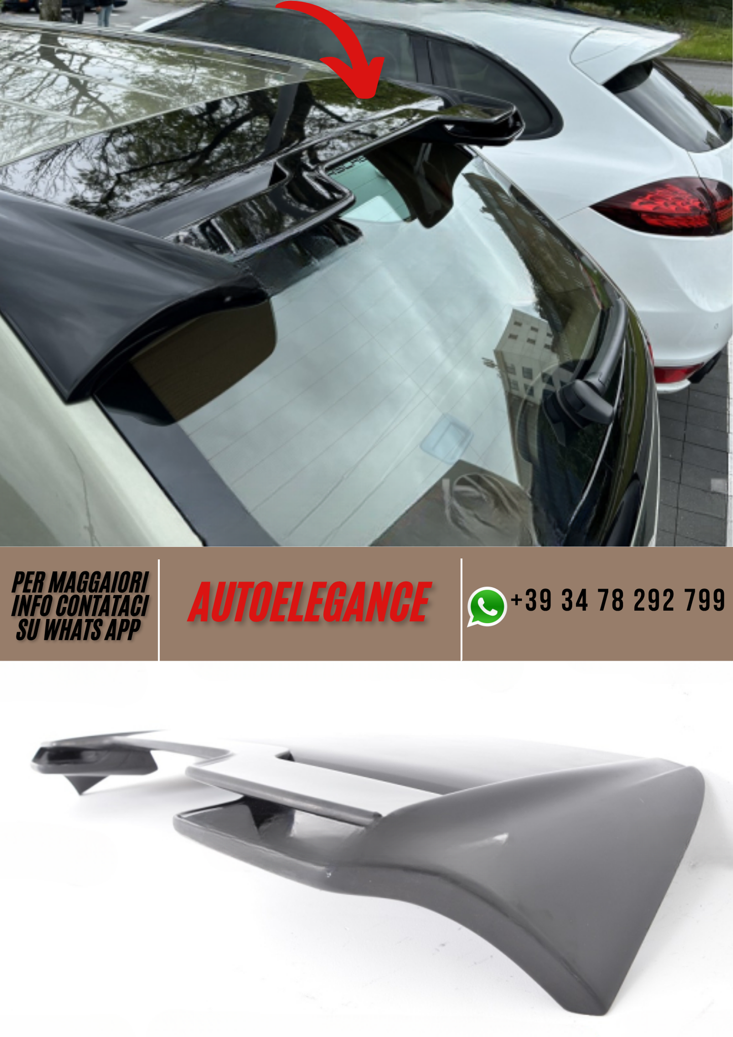 ❤️Tappo spoiler GTS PORSCHE CAYENNE 7L 955 957 2003-2010❤️