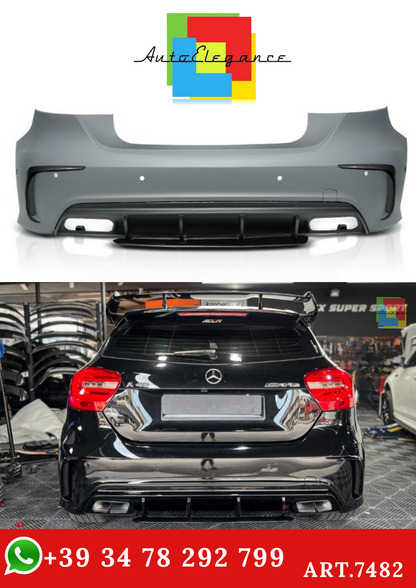 💫ART.7483 Paraurti Posteriore SPORTIVO per MERCEDES Classe A W176 15-18💫