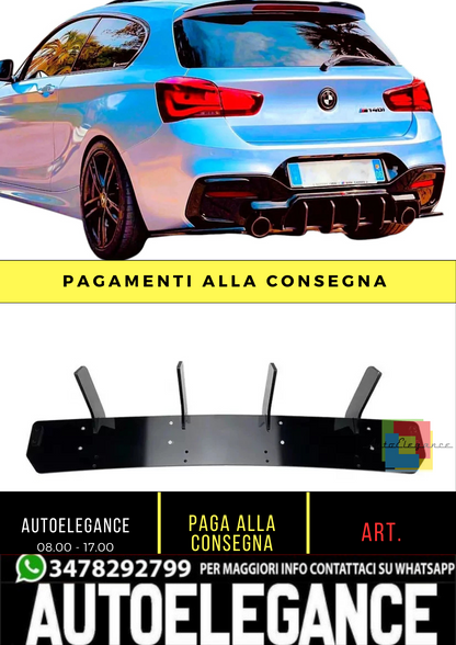 💕 Diffusore Posteriore Nero Lucido Shark Fin BMW F20 F21 LCI M135i M140i 💕