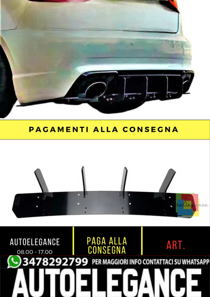 💕 Diffusore Posteriore Blade Style Audi RS3 8V Hatchback 2017–20 A3 S3 TFSI 💕