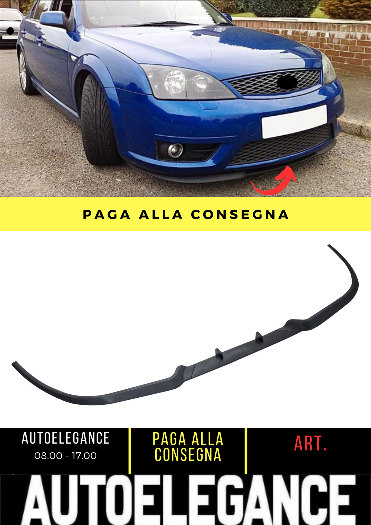 💕 SPLITTER ANTERIORE ADATTO PER FORD MONDEO 3💕