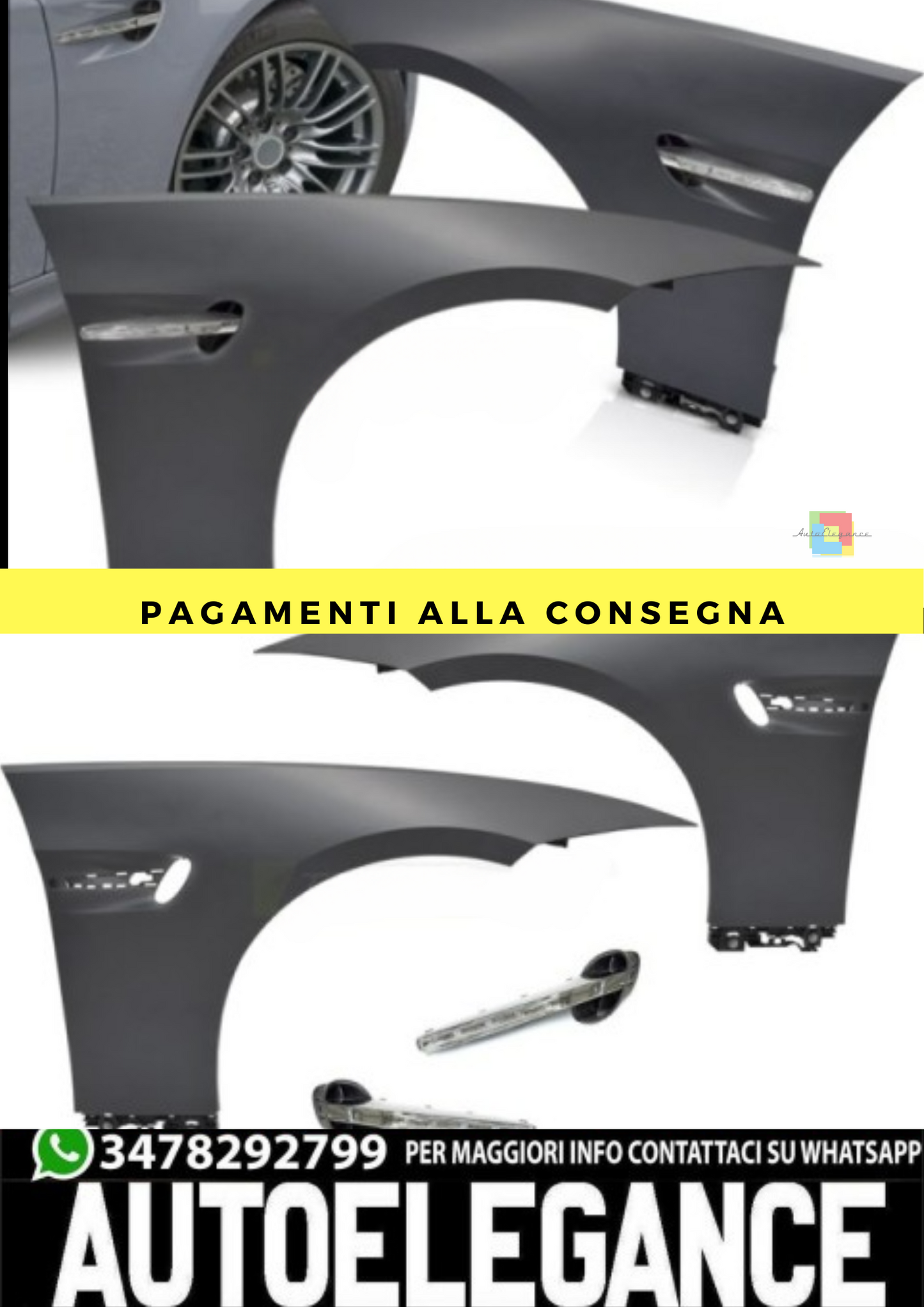 PARAFANGHI SPORT STYLE CON LED adatti per BMW E92 E93 06-13