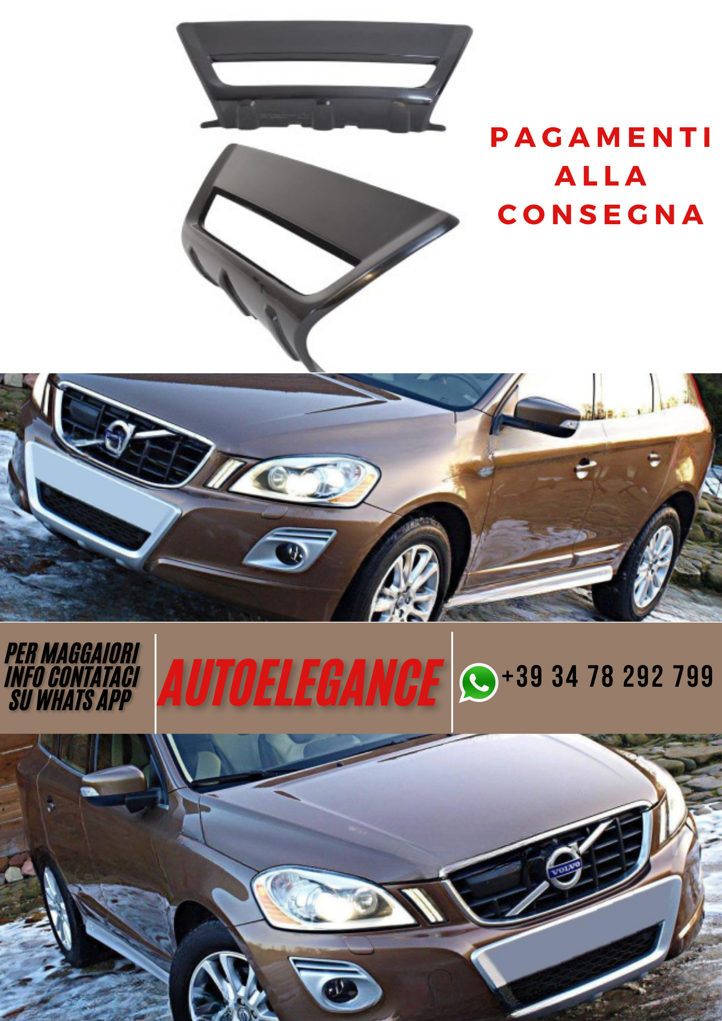 ❤️Spoiler paraurti anteriore ADATTO PER VOLVO XC60❤️