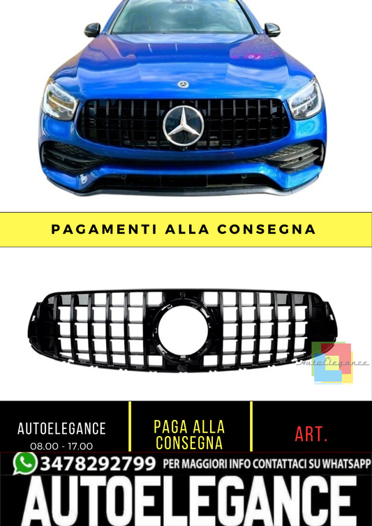 💕 Griglia Anteriore Panamericana Nero Lucido per Mercedes GLC W253 2019–2022 💕