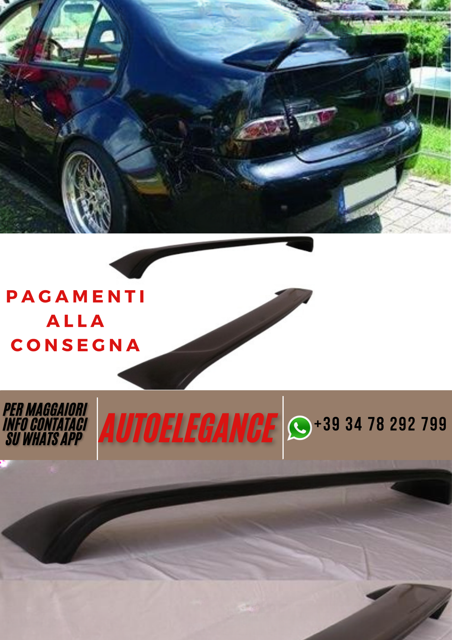 ❤️Spoiler portellone posteriore  ADATTO PER VW BORA ❤️