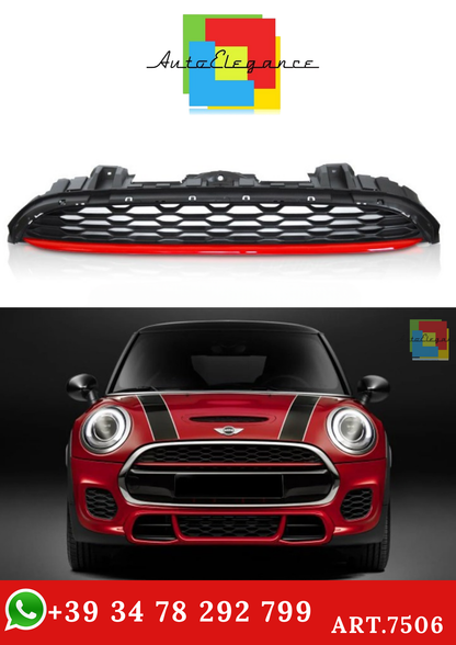 💫ART.7506 GRIGLIA SPORTIVA NERA ROSSA per MINI COOPER F55 F56 F57 14-21💫
