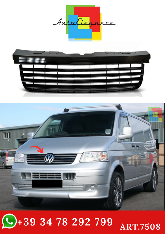 💫ART.7508 GRIGLIA ANTERIORE NERA per VW T5 TRANSPORTER 04-09 💫