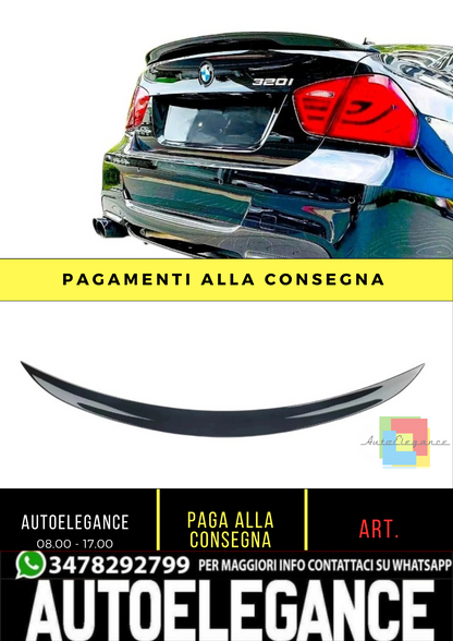 💕 Spoiler Posteriore M4 Style Nero Lucido BMW Serie 3 E90 M3 Berlina 💕