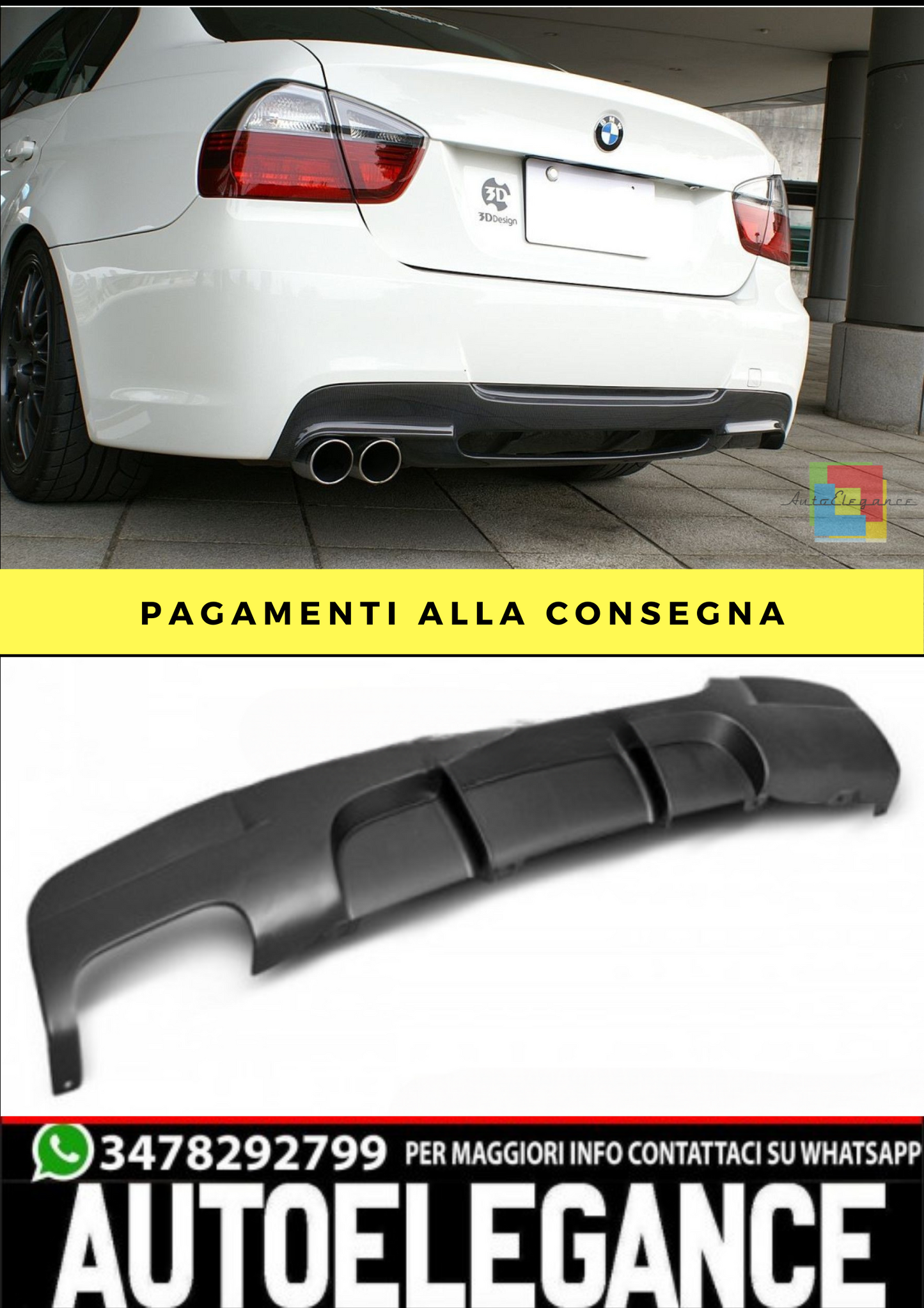 DIFFUSORE ADDATO PER BMW E90/E91
