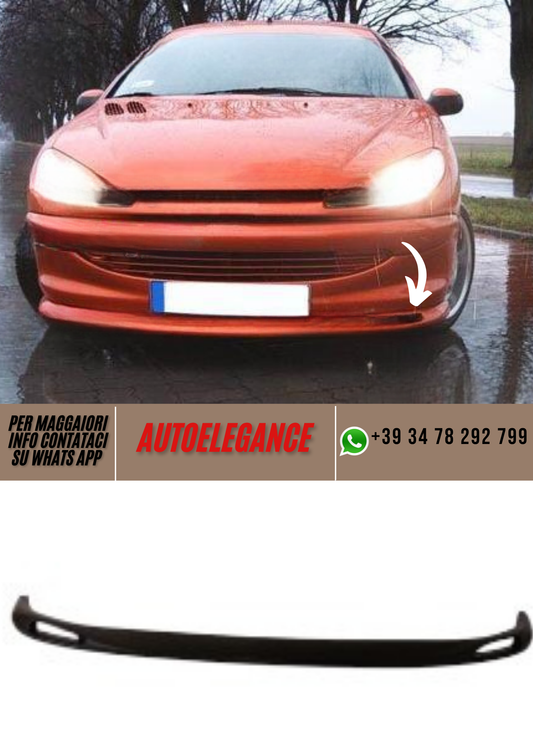 ❤️PEUGEOT 206 spoiler paraurti anteriore per paraurti stretto❤️