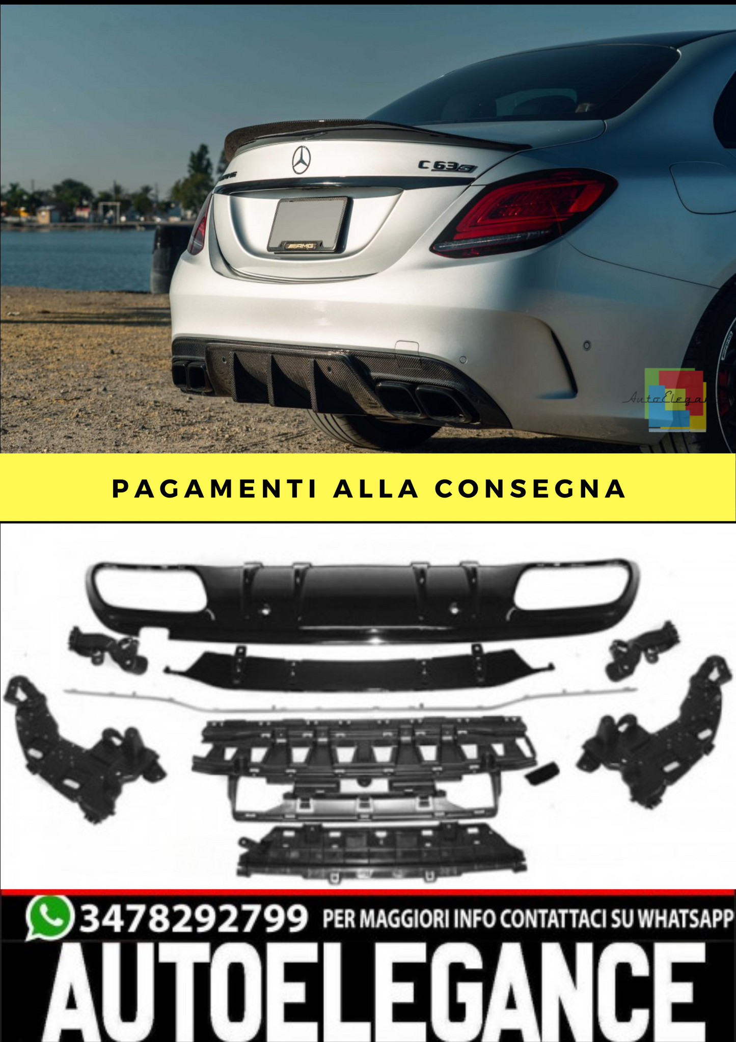 DIFFUSORE ADDATO PER MERCEDES W205 18-
