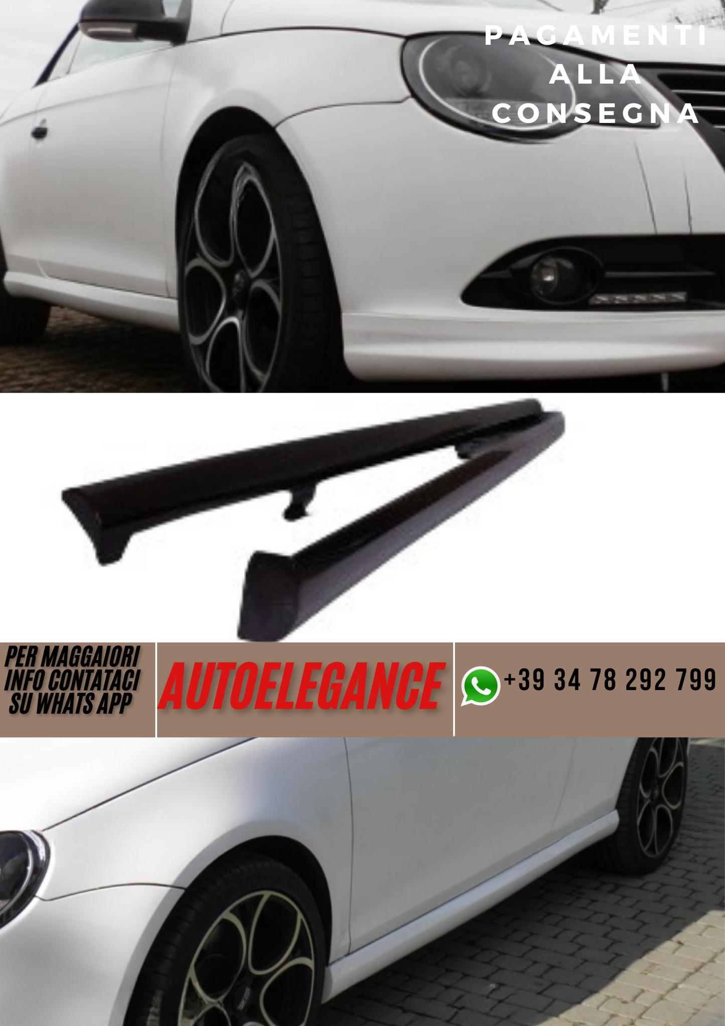 ❤️Minigonne laterali spoiler  ADATTO PER VW EOS  ❤️