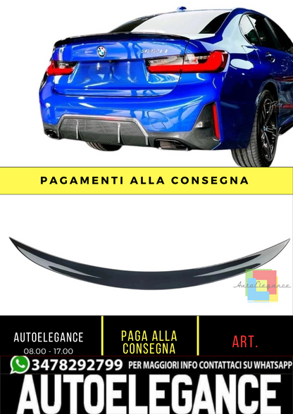 💕 Spoiler Posteriore P Style Nero Lucido BMW Serie 3 G20 2018–2024 💕