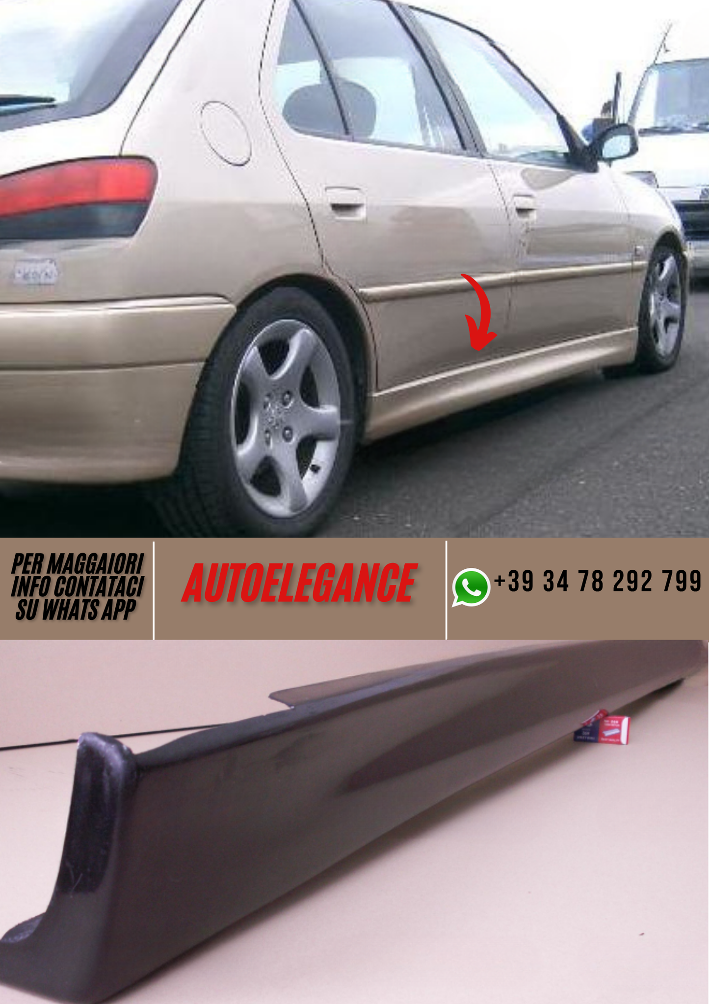 ❤️Minigonne laterali spoiler PEUGEOT 306❤️