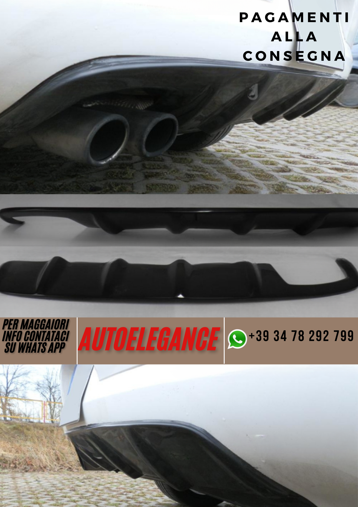 ❤️Diffusore paraurti posteriore  ADATTO PER VW EOS  ❤️