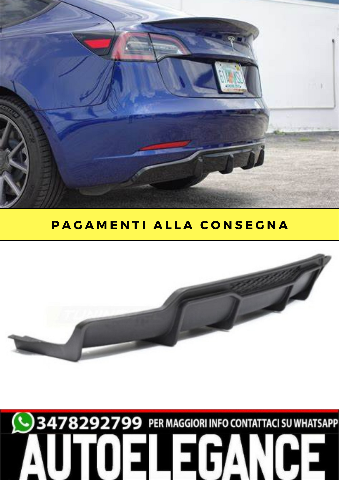 DIFFUSORE ADDATO PER TESLA 3 17-23