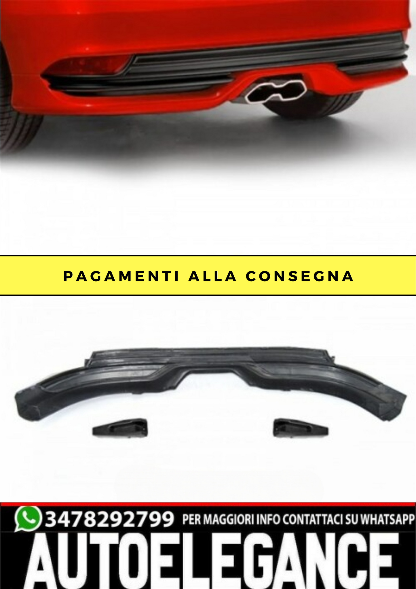 DIFFUSORE ADDATO PER FORD FOCUS MK3 15-18