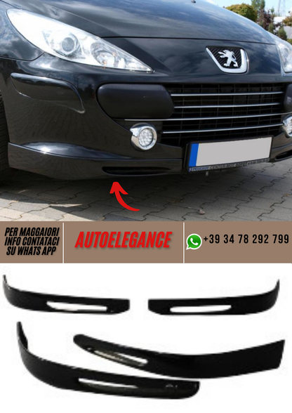 ❤️Spoiler paraurti anteriore 2 pezzi PEUGEOT 307 2005-2007❤️