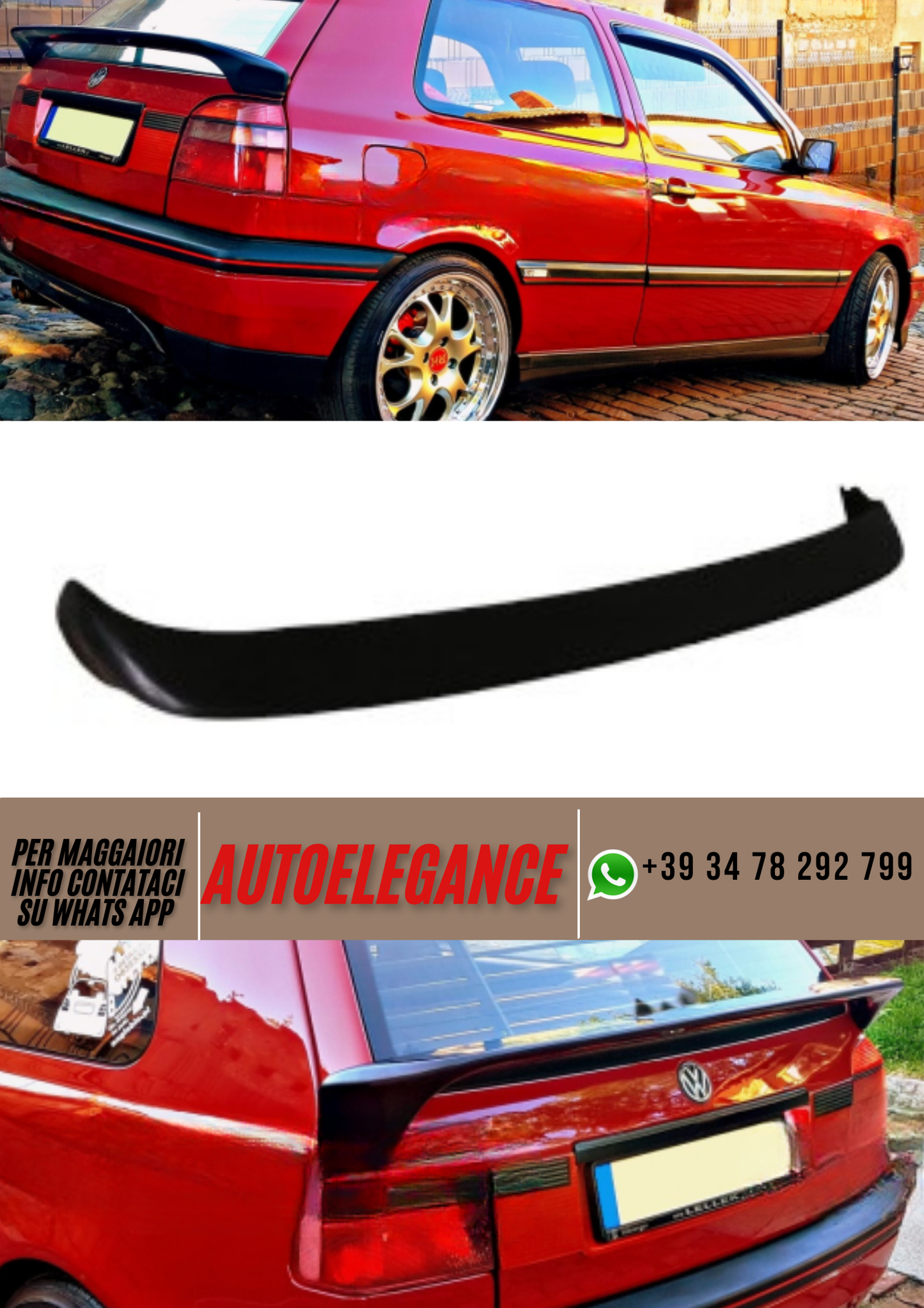 ❤️Spoiler ADATTO PER VW GOLF III ❤️