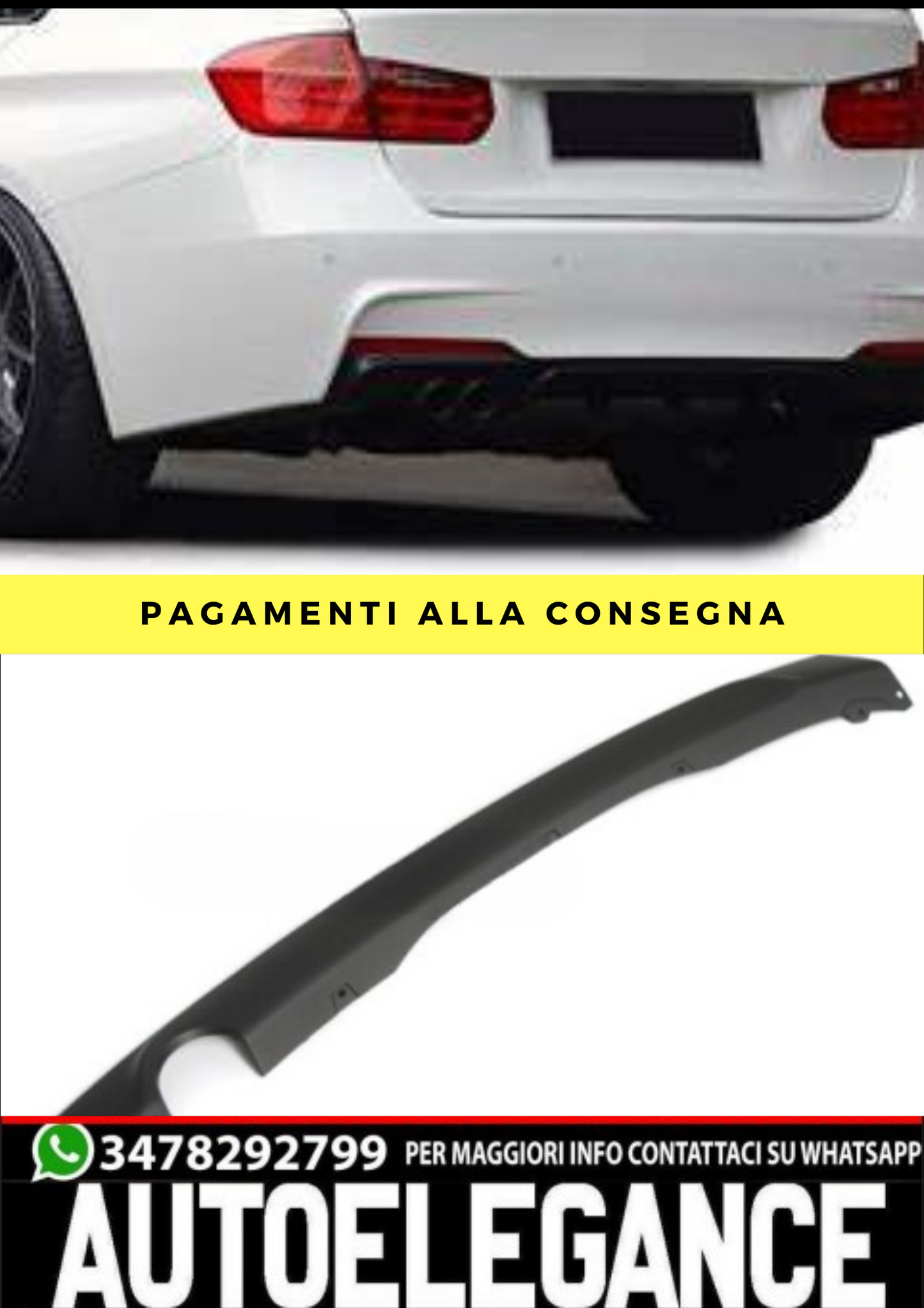 DIFFUSORE ADDATO PER BMW F30 F31