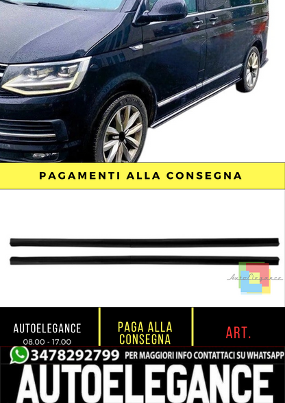 💕 Minigonne Laterali Nero Lucido per VW Transporter T6 | Body Kit Sportivo 💕