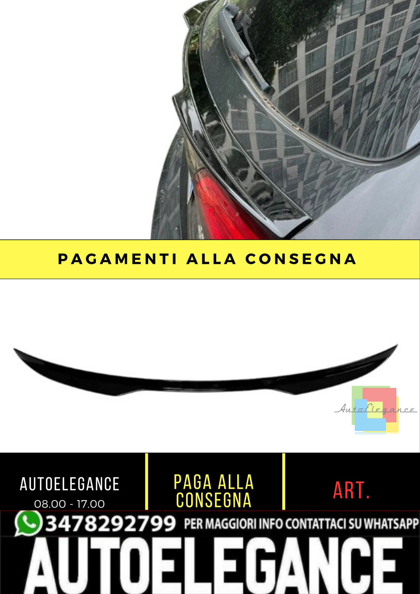 💕 Spoiler Tetto Nero Lucido per Audi Q5 2009–2017 | Alettone Posteriore SUV 💕
