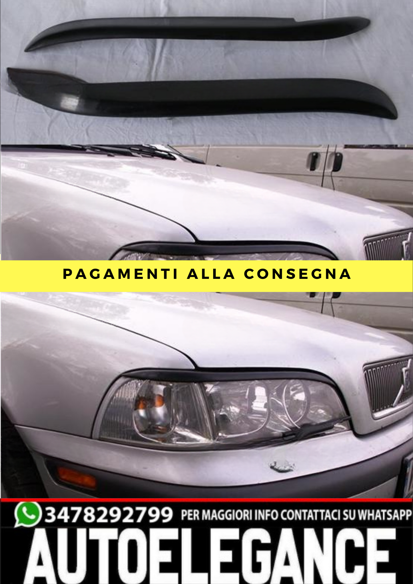 ❤️Ciglia sopracciglia per fari VOLVO S40 / V40❤️