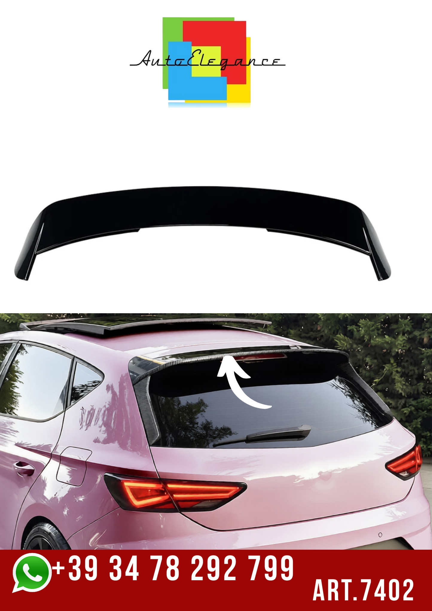 ART.7402 SPOILER  SEAT LEON MK3 5F FR 2013-2019