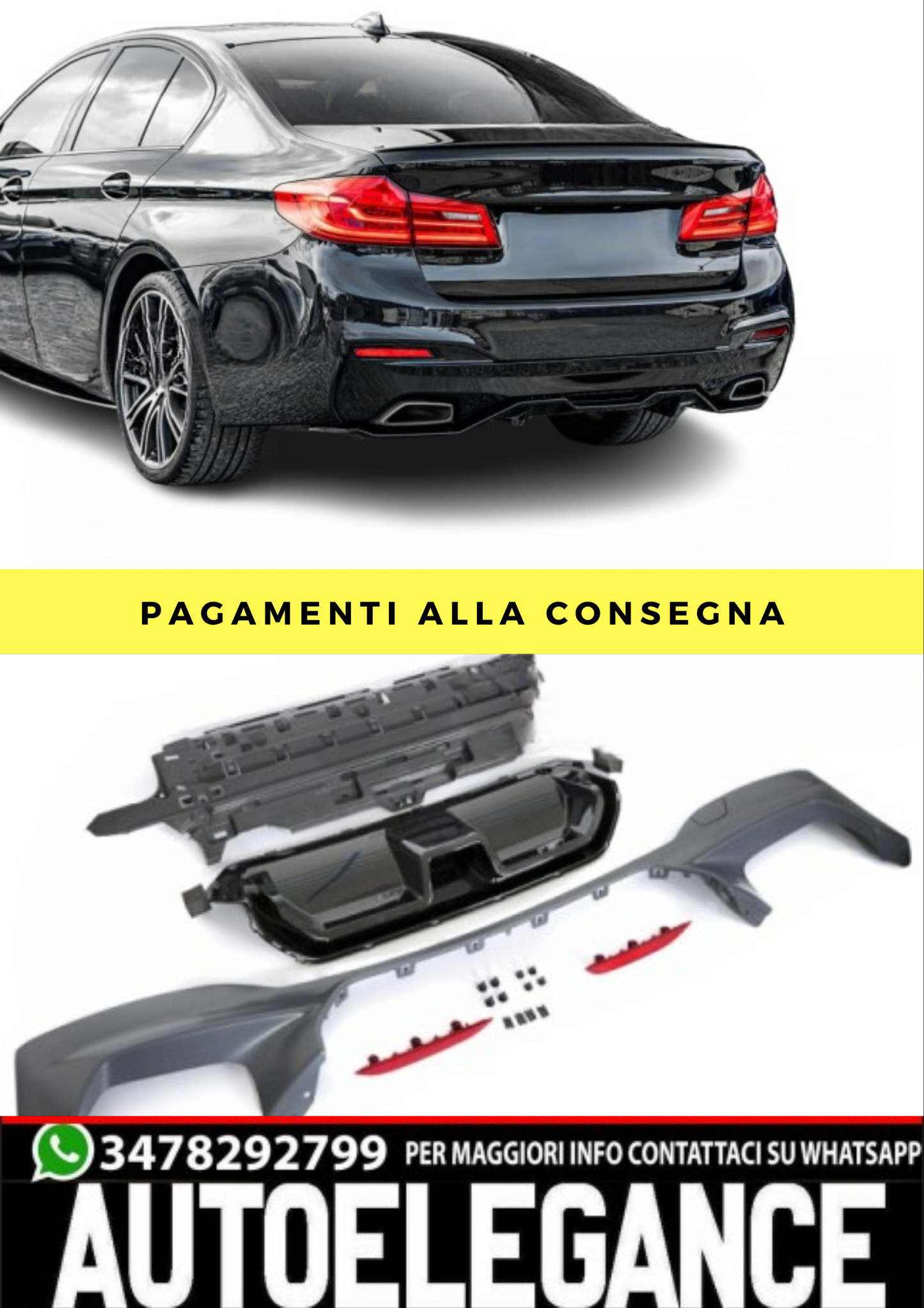 DIFFUSORE ADDATO PER BMW G30 / G31 17-20