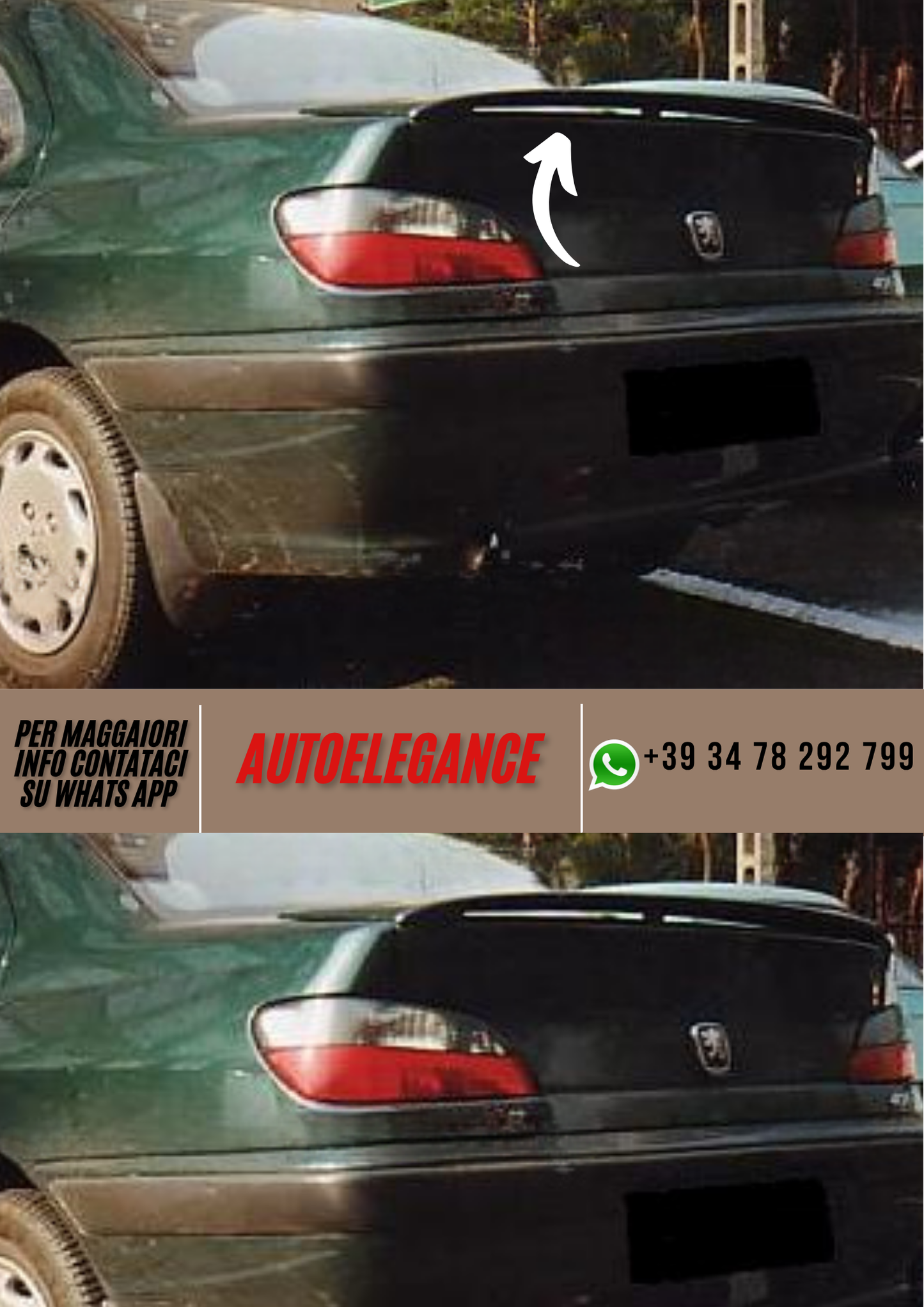 ❤️Tappo spoiler per PEUGEOT 406❤️