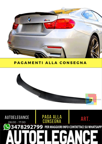 💕 Spoiler Posteriore Carbon Look per BMW M4 F82/F83 2014–2020 | Stile M4 💕