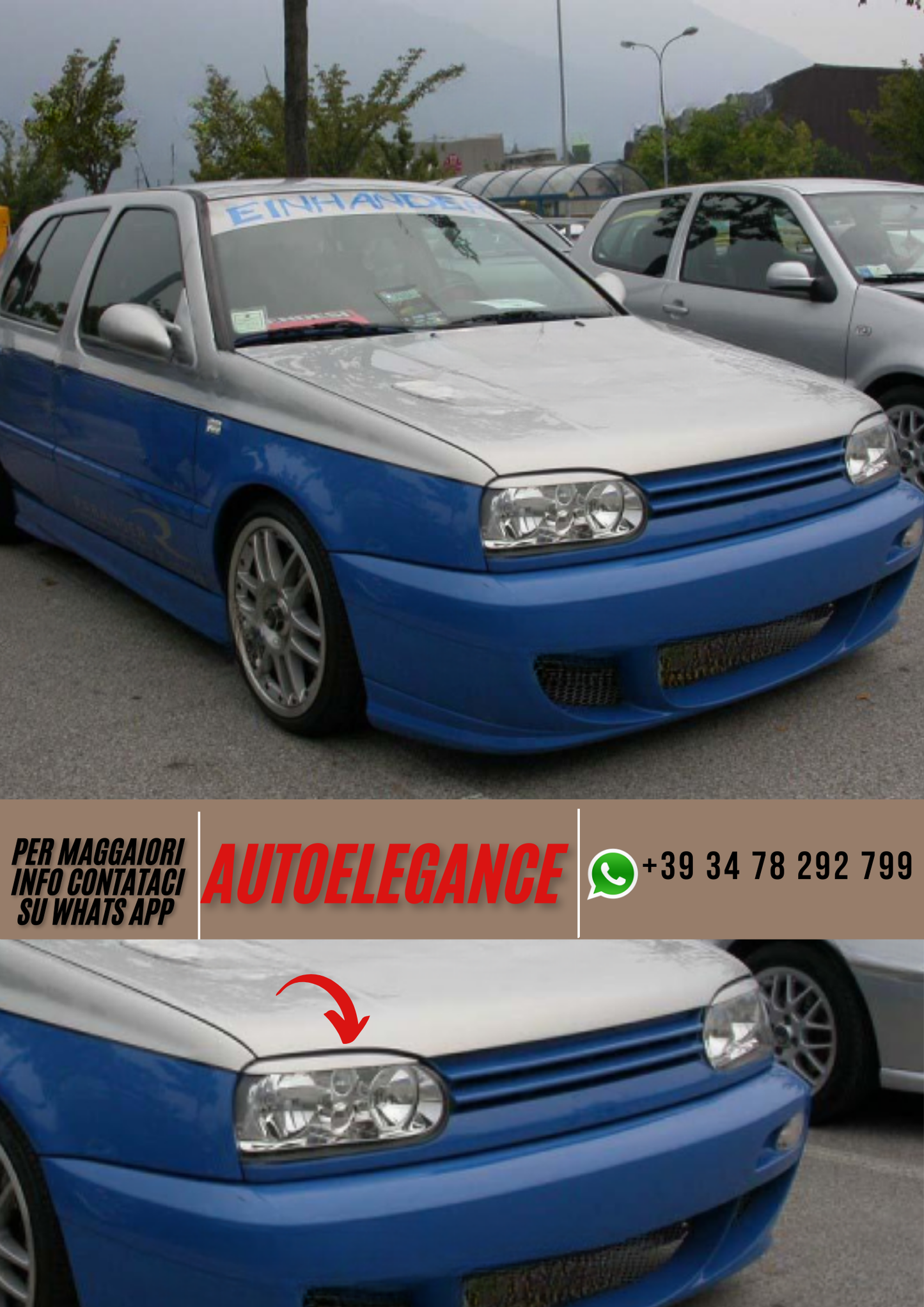 ❤️Sopracciglia per  fari  ADATTO PER VW GOLF III ❤️