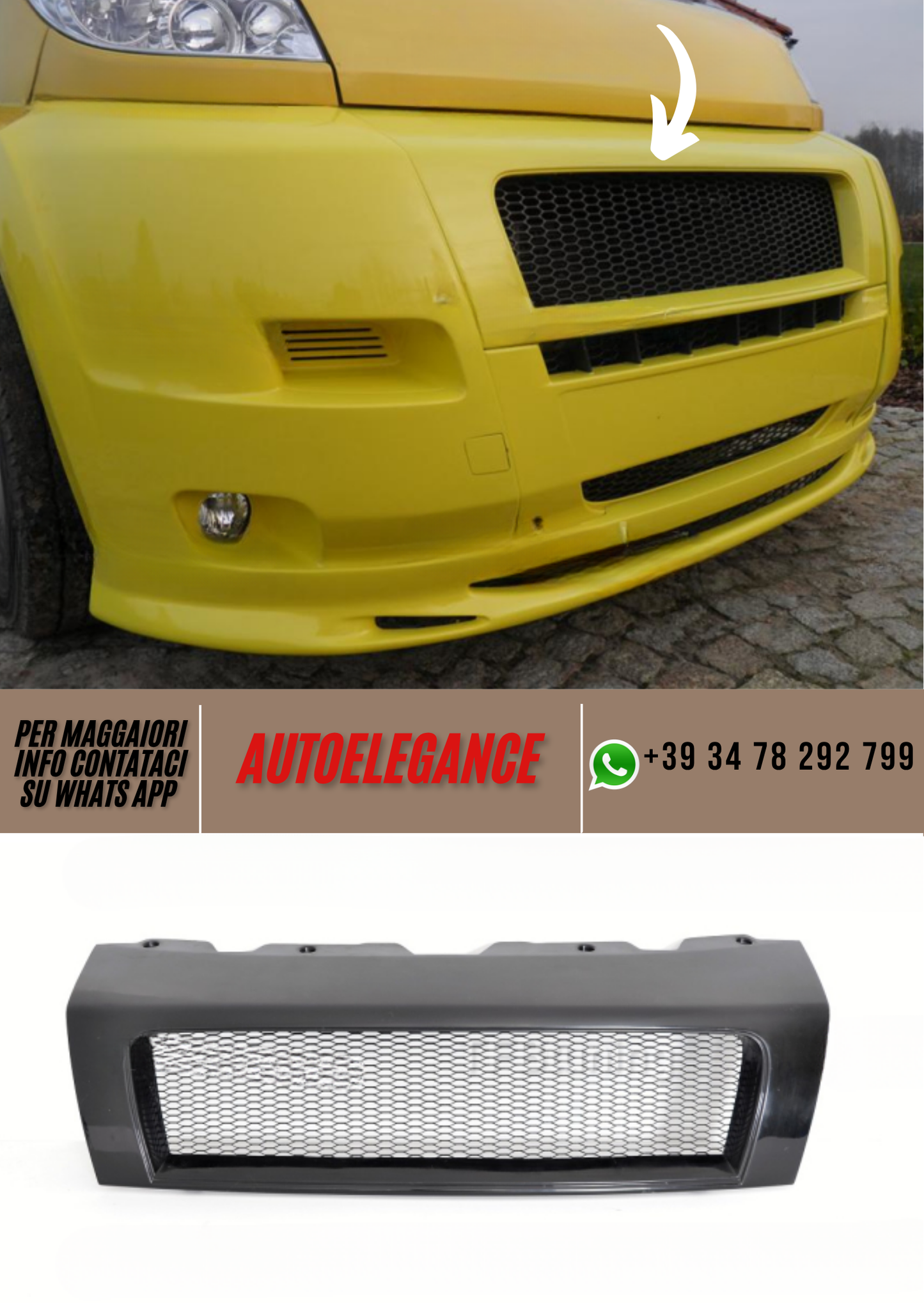❤️Griglia Anteriore Compatibile per Peugeot Boxer 2006–2014❤️