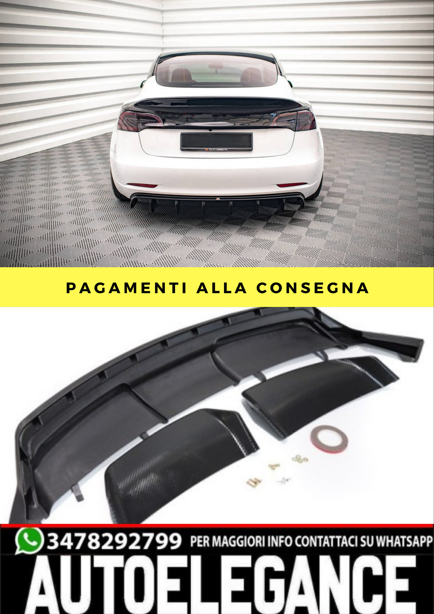 DIFFUSORE ADDATO PER TESLA 3 17-23
