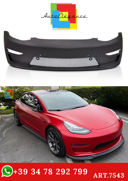 💫ART.7543 Paraurti Anteriore Stile GT per TESLA 3 2017-2023💫