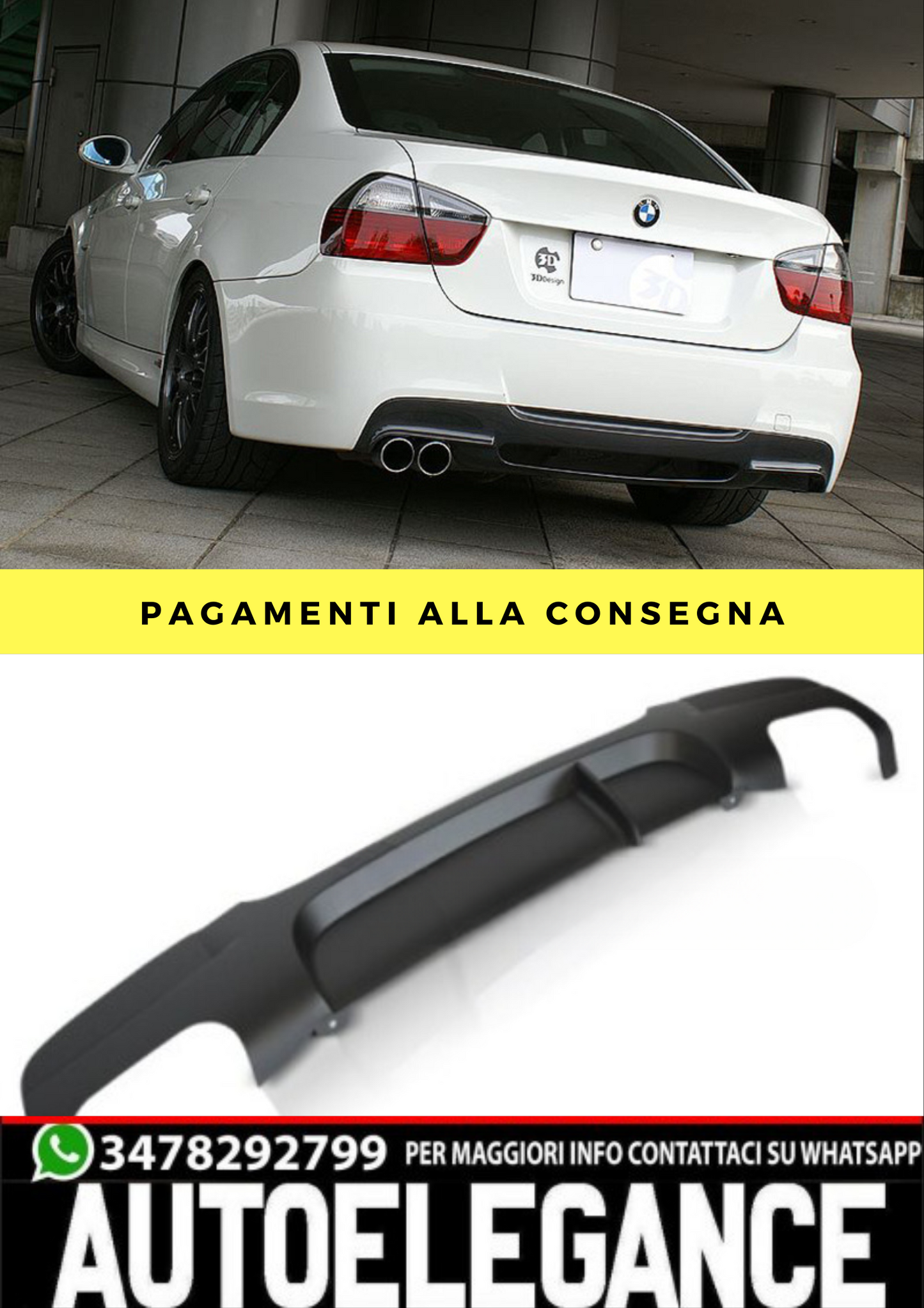 DIFFUSORE ADDATO PER BMW E90/E91
