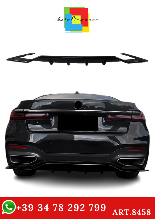 💫ART.8458 Diffusore Posteriore Nero Lucido per BMW Serie 7 G11 G12 M Sport 2019+💫