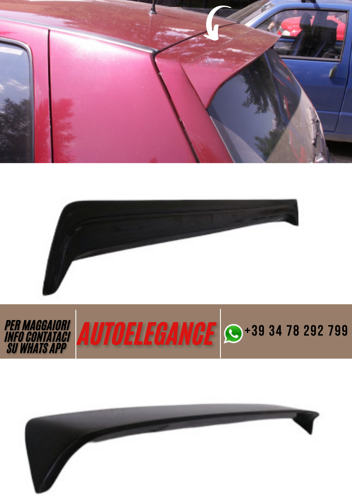 ❤️Spoiler ADATTO PER VW GOLF III VER 1 ❤️