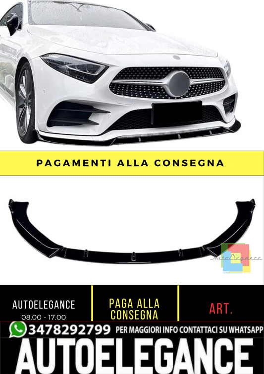 💕 Splitter Anteriore Nero Lucido per Mercedes CLS W257 AMG Line 2018–2023 💕