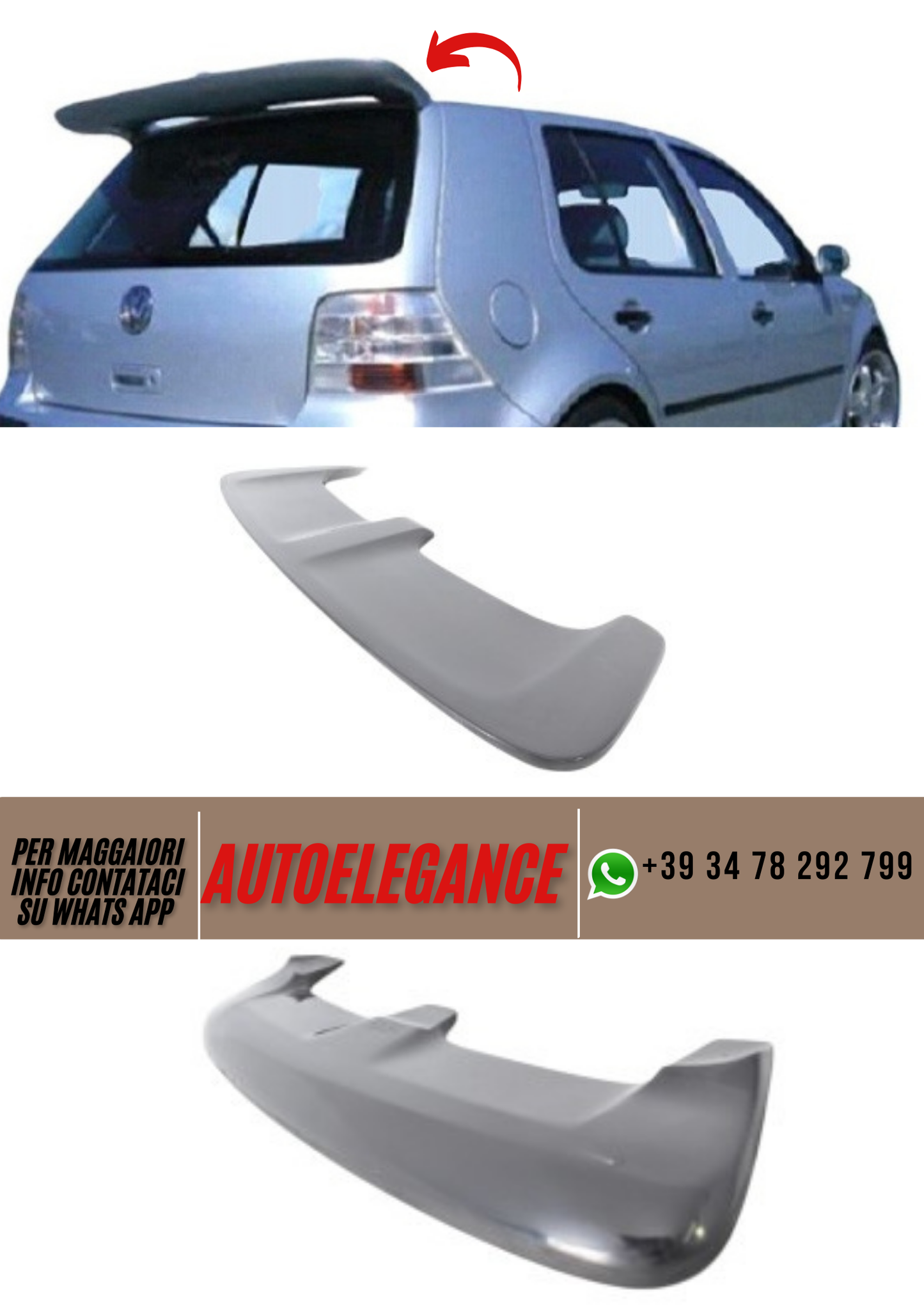 ❤️Spoiler ADATTO PER VW GOLF IV VER 5 ❤️
