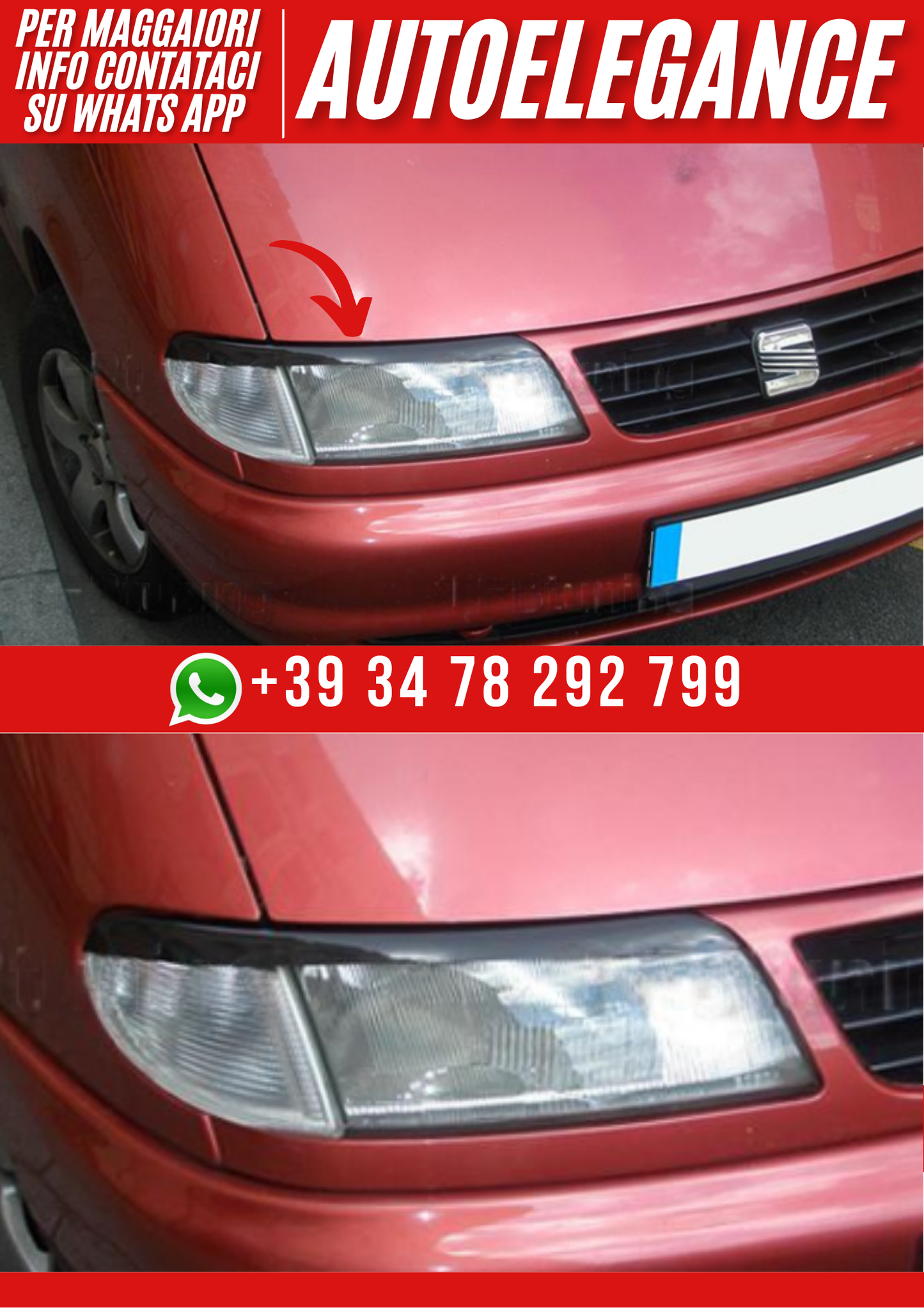 ❤️Palpebre Fari Compatibili con FORD Galaxy 1995–2000 ❤️