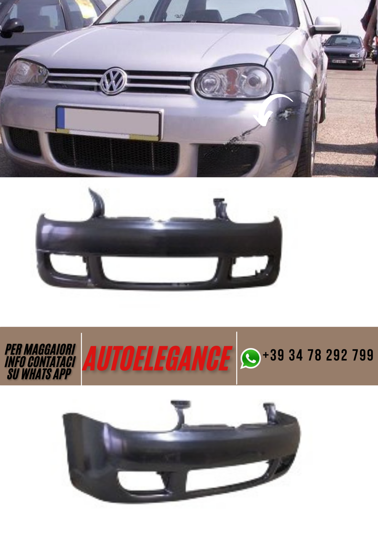 ❤️Paraurti  Anteriore  ADATTO PER VW GOLF IV  ❤️
