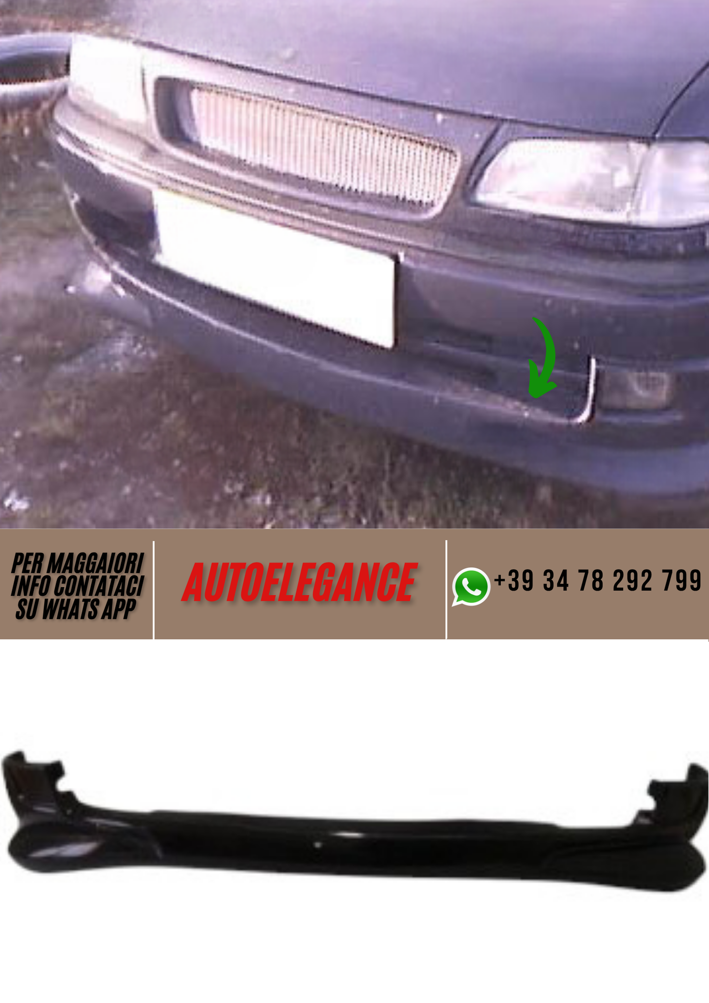 ❤️Spoiler Anteriore Compatibile per OPEL Astra F❤️