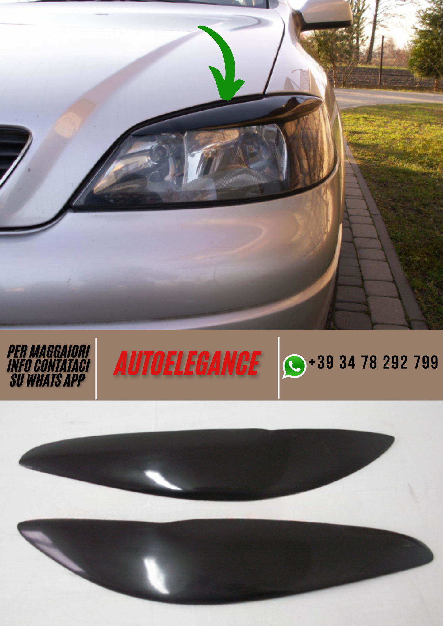 ❤️ Palpebre per Fari Compatibili con OPEL Astra G❤️